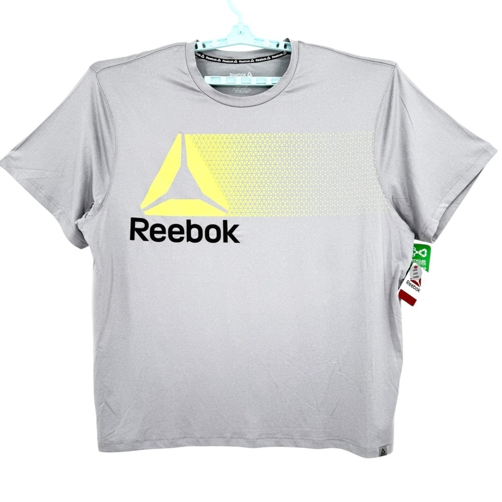 Reebok Men's Short Sleeve Classic Light Grey Graphic Logo T-Shirt Size 3XL NWT - Picture 2 of 11
